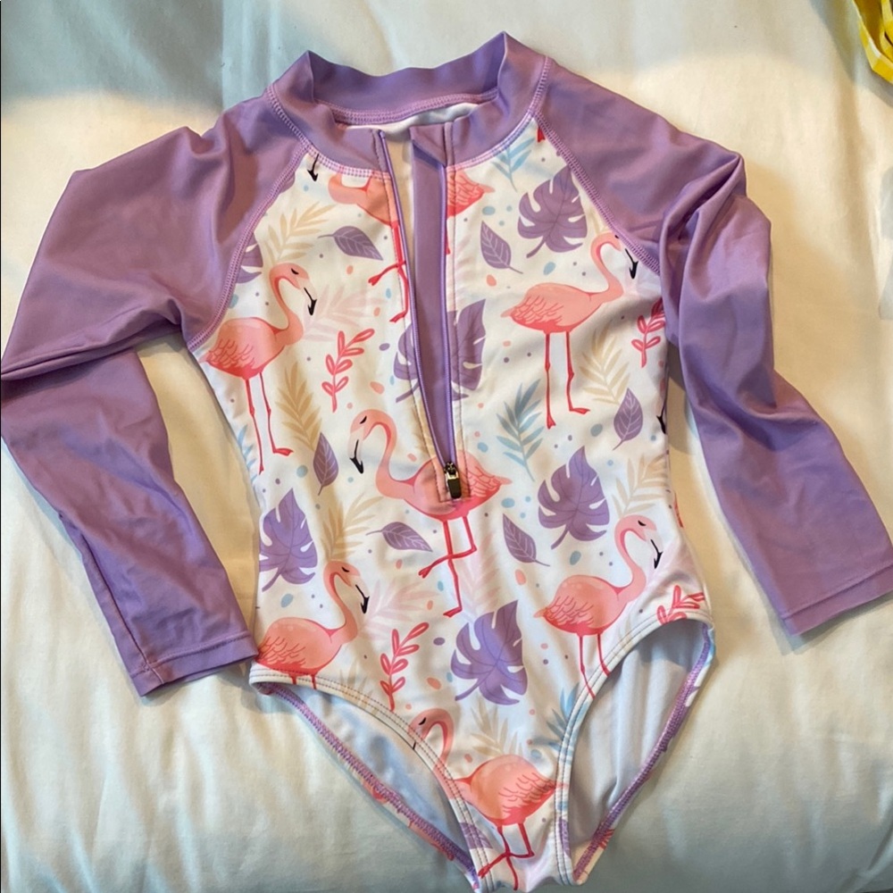 Purple Flamingo Kids Swimwear